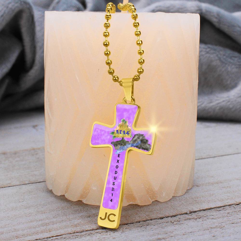 exodus 3:14 cross with fire on bush